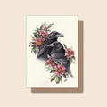 "Our Wild Hearts" - American Crows with Roses - Greeting Card