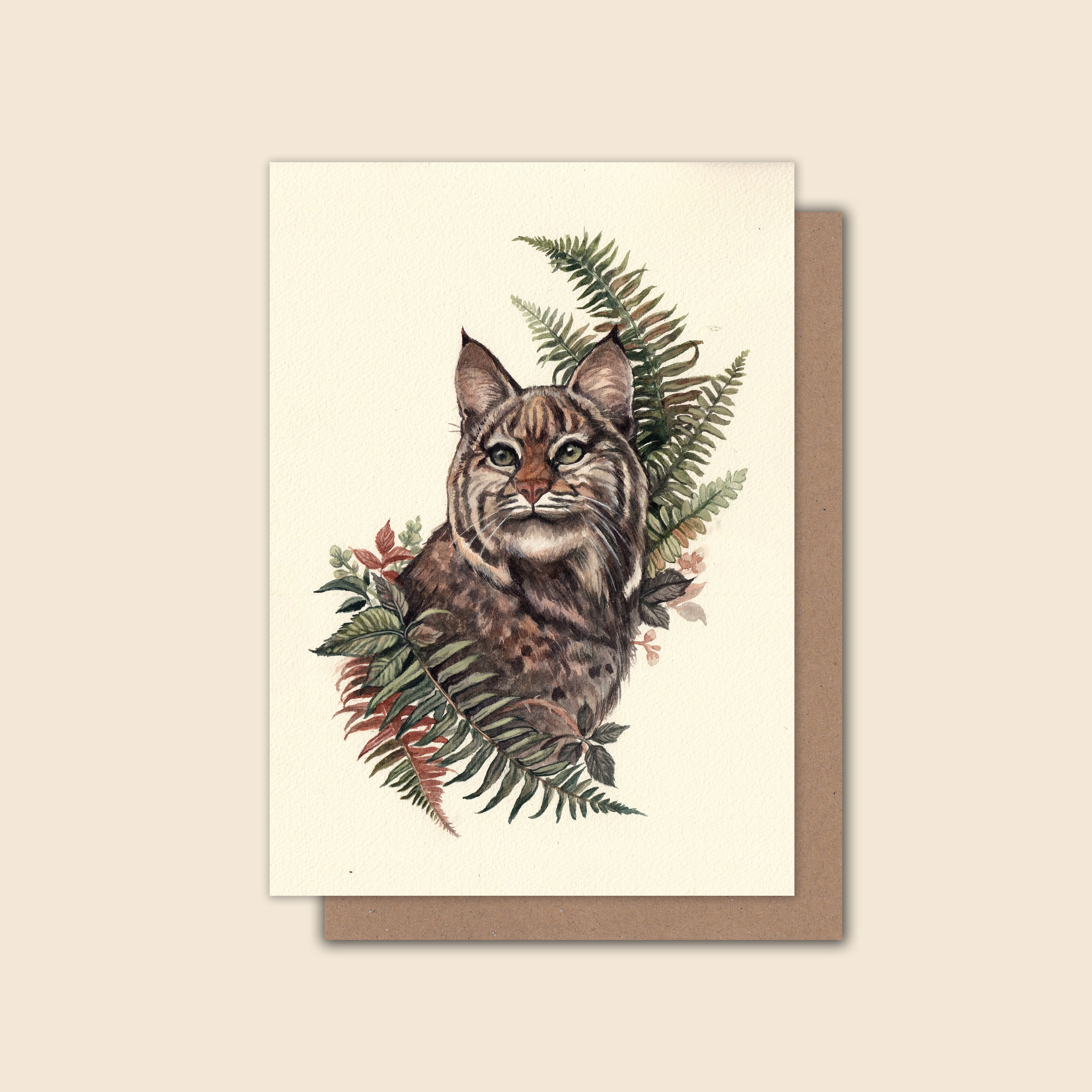 "Untamed Love" - Bobcat - Greeting Card